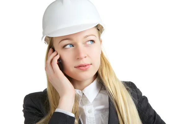 Business Woman Talking On Cell Phone — Stock Photo, Image