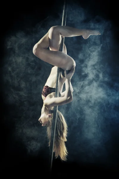 Pole Dance Woman — Stock Photo, Image