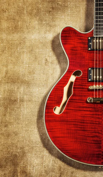 Semi-hollow gitaar — Stockfoto