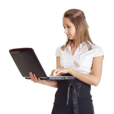 Bilgisayarlı iş kadını