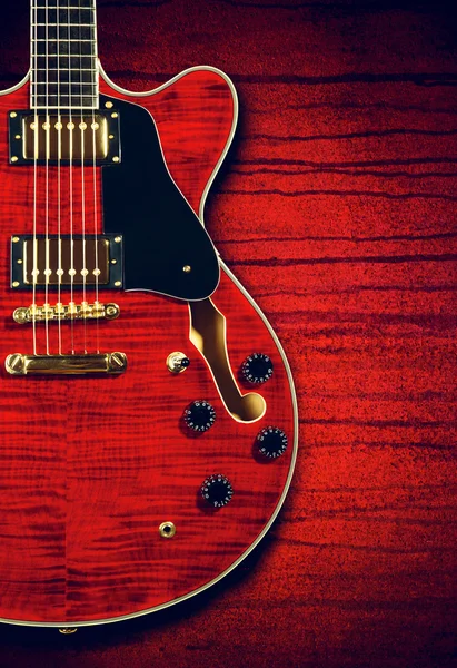 Semi-hollow gitaar — Stockfoto