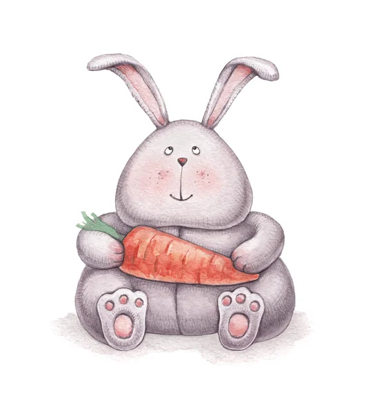 Schattig konijntje illustratie. perfect voor wenskaart — Stockfoto