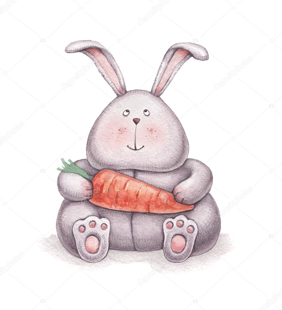 Cute bunny illustration. Perfect for greeting card