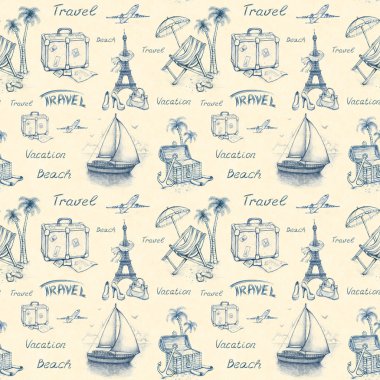 seyahat çizimler ile Seamless Modeli