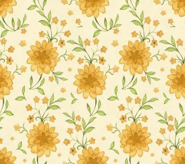 Seamless pattern with watercolor flowers — Stock Photo, Image