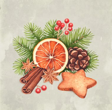 Suluboya Noel kartı
