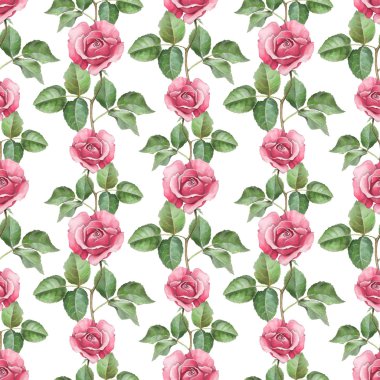 Sulu Boya desen gül çizim ile