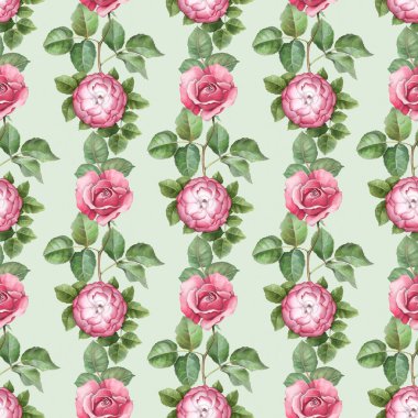 Sulu Boya desen gül çizim ile