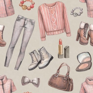 moda model. Sulu Boya illustraton