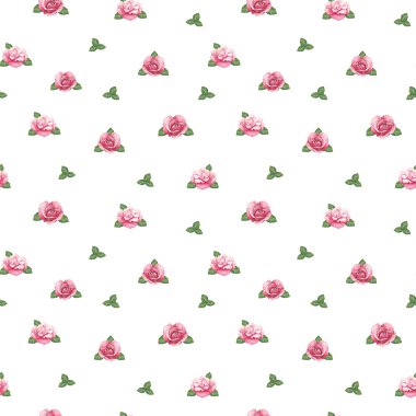 suluboya gül illüstrasyon ile desen