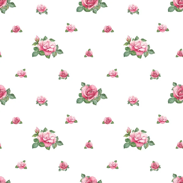 Akwarela wzór róży ilustracji — Zdjęcie stockowe
