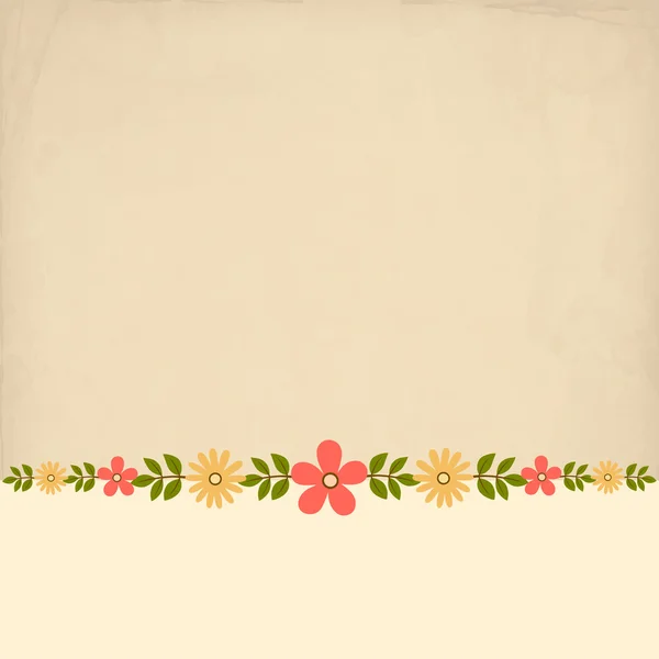 Fondo vectorial con flores en estilo retro — Archivo Imágenes Vectoriales