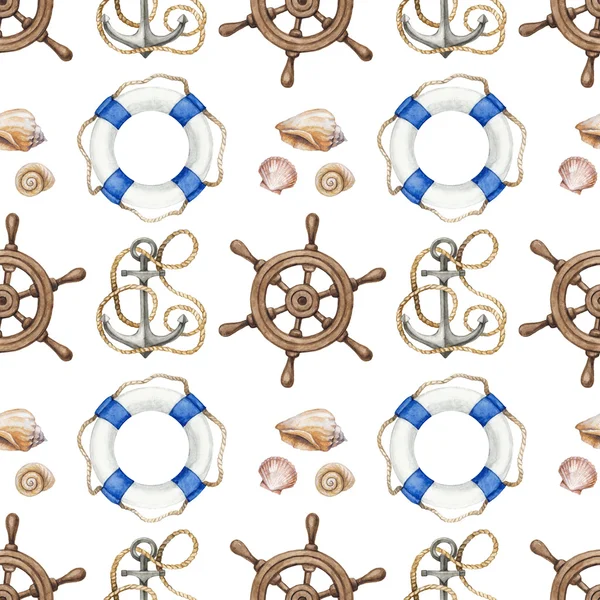 Seamless nautical pattern — Stock Photo, Image