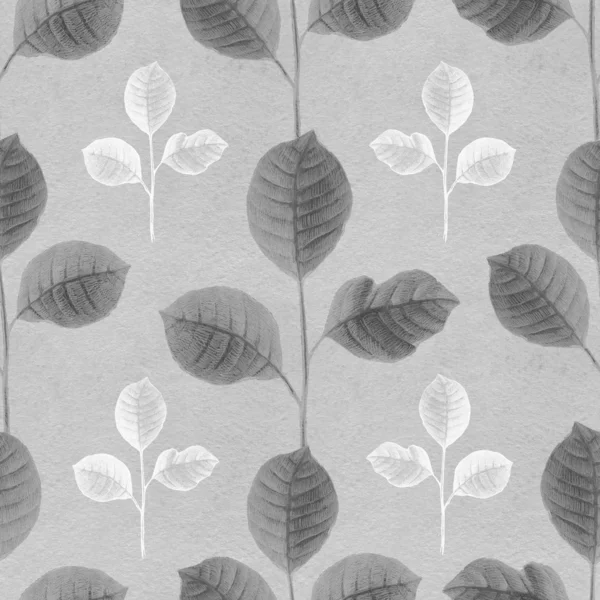 シームレス パターンを描く葉を持つ — ストック写真