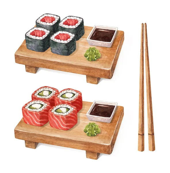 Sushi dibujo fotos de stock, imágenes de Sushi dibujo sin royalties |  Depositphotos