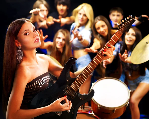 Band playing musical instrument. — Stock Photo, Image