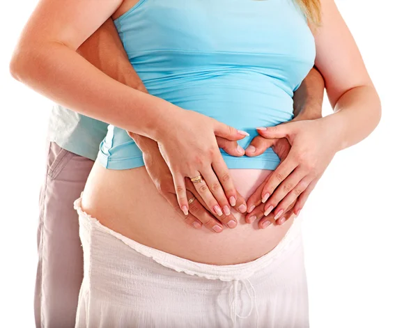 Mujer embarazada con hombre  . — Foto de Stock