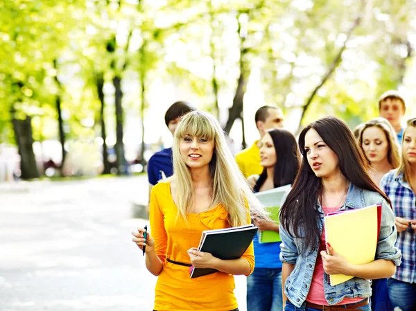 Group student outdoor. — Stock Photo, Image