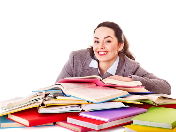 Mujer sosteniendo libro. — Foto de Stock