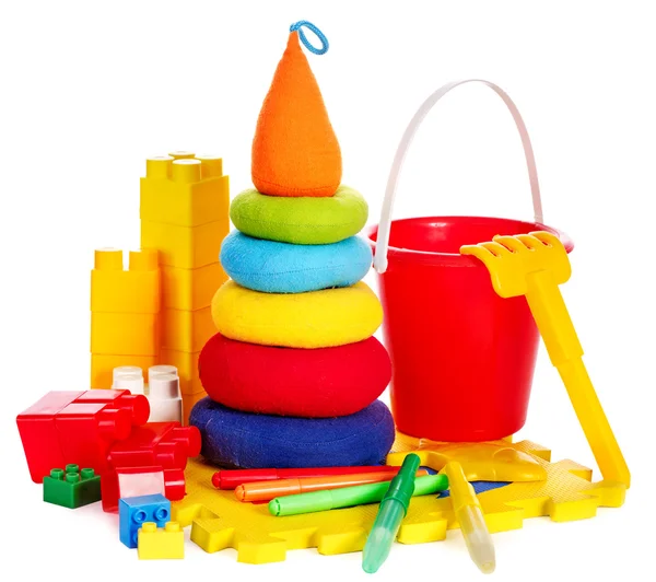 Children toys with bucket. — Stock Photo, Image