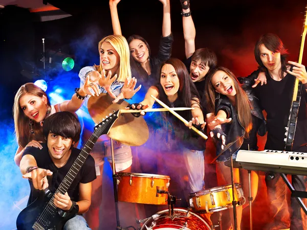 Band playing musical instrument. — Stock Photo, Image