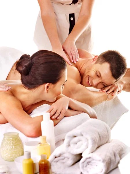 Man and woman relaxing in spa. — Stock Photo, Image