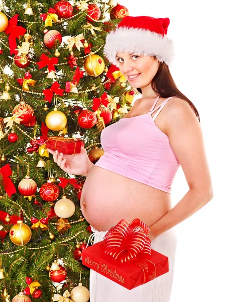 Kobieta w ciąży gospodarstwa gwiazdka. — Zdjęcie stockowe
