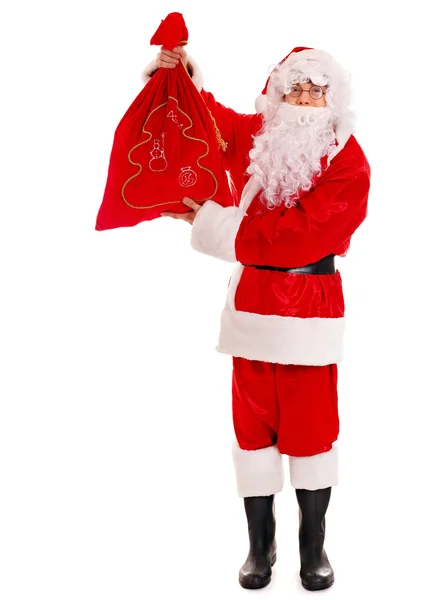 Santa Clause holding gift. — Stock Photo, Image