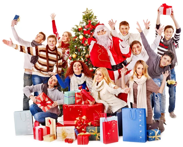 Gruppo e Santa . — Foto Stock