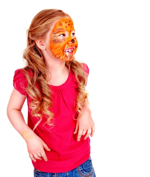 Enfants avec peinture de visage . — Photo