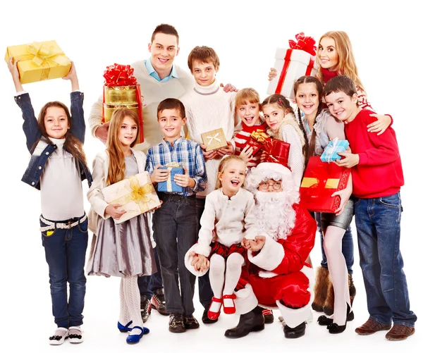 Group of children with Santa Claus. Stock Picture