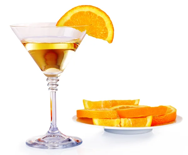 Group glass with alcohol drink martini. — Stock Photo, Image