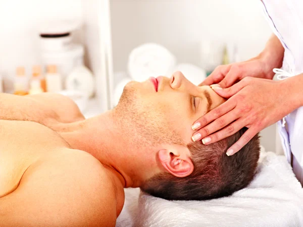 Man getting facial massage . — Stock Fotó