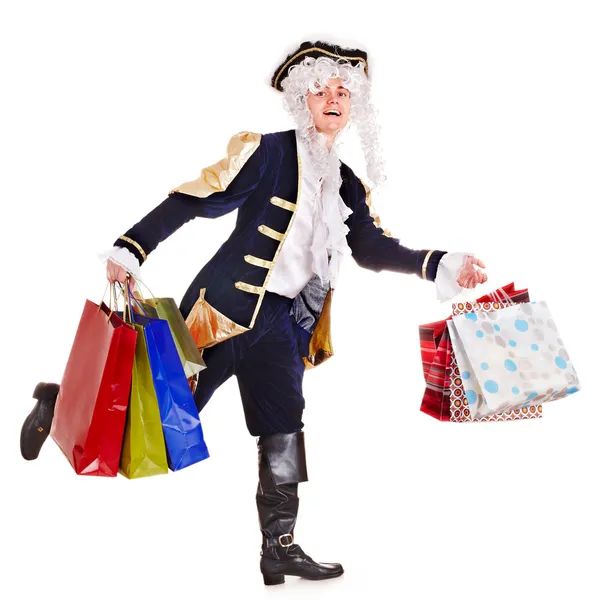 Homem com saco de compras . — Fotografia de Stock