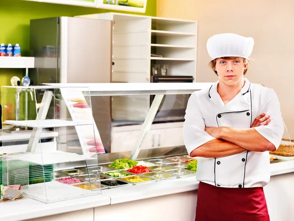 Masculino vestindo chef uniforme . — Fotografia de Stock