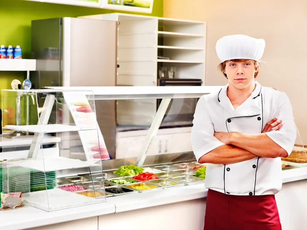 Male wearing chef uniform. — Stock Photo, Image