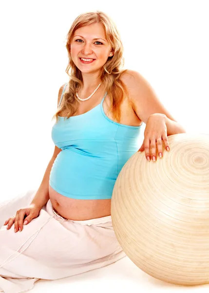 Pregnant woman do sport. — Stock Photo, Image