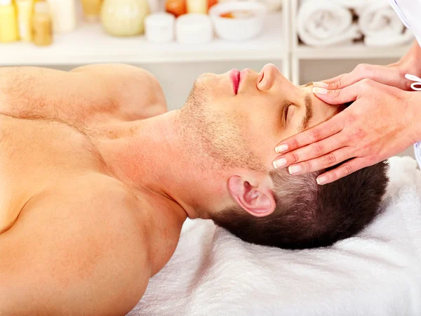 Man getting facial massage . — Stock Photo, Image
