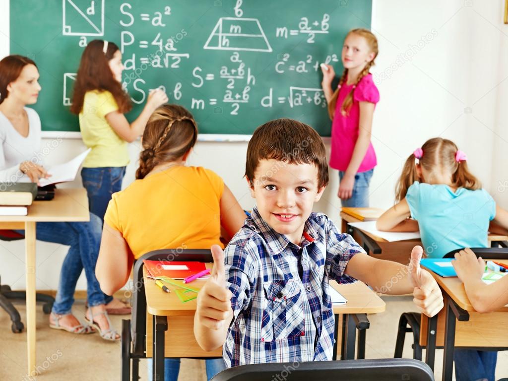 School child with teacher.