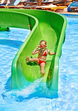 su kaydırağı aquapark, çocuk.