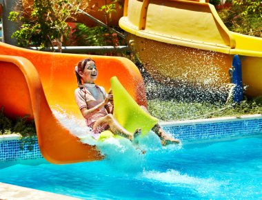 su kaydırağı aquapark, çocuk.