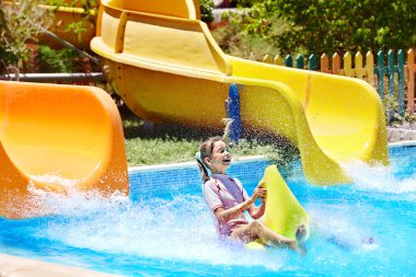 su kaydırağı aquapark, çocuk.