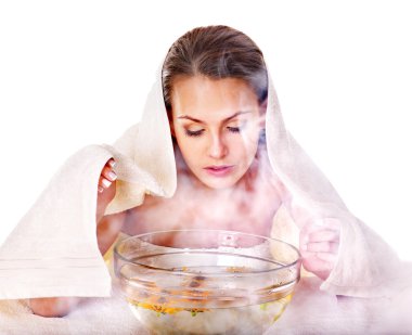 Spa yüz masajı.
