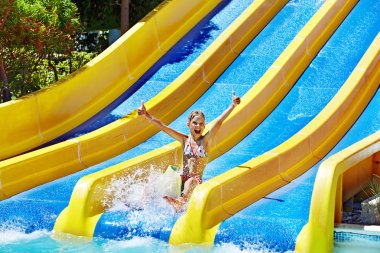 su kaydırağı aquapark, çocuk.