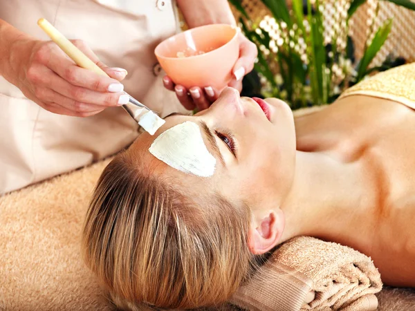 Woman getting facial massage . — Stock Photo, Image