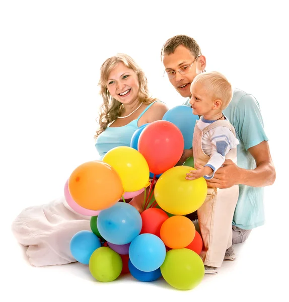 Familia con mujer embarazada y niño . —  Fotos de Stock