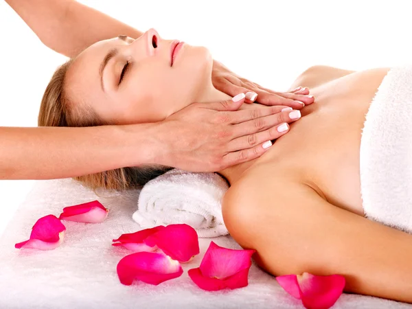 Woman getting facial massage . — Stock Photo, Image