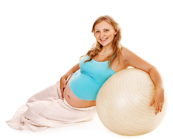 Gravid kvinna sport. — Stockfoto