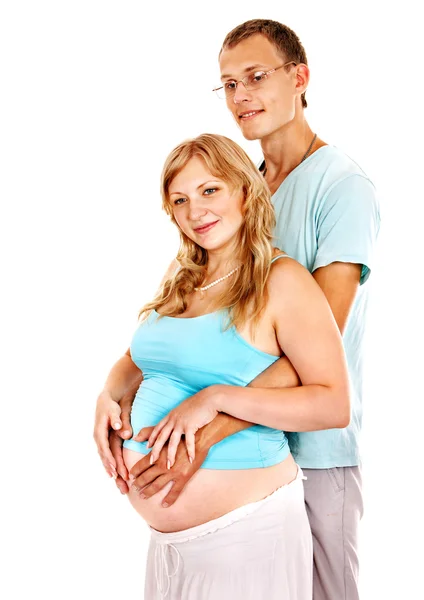 Pregnant woman with family . Royalty Free Stock Photos