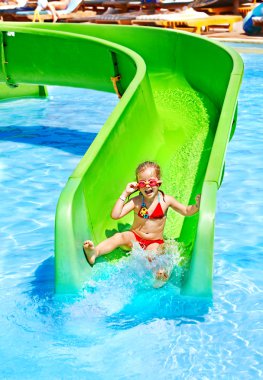 su kaydırağı aquapark, çocuk.